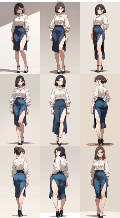 Dinamus v4 - スリットスカートのプロンプト、画像生成結果:画像11