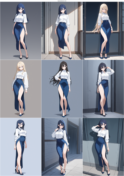 Raehoshi illust XL v10.0 - スリットスカートのプロンプト、画像生成結果:画像4