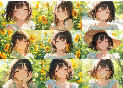 Amateur Remix v1.4 - にっこりした笑顔を表現するプロンプト、画像生成結果:画像8