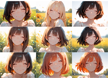 Hassaku Anima v1.3 - にっこりした笑顔を表現するプロンプト、画像生成結果:画像3