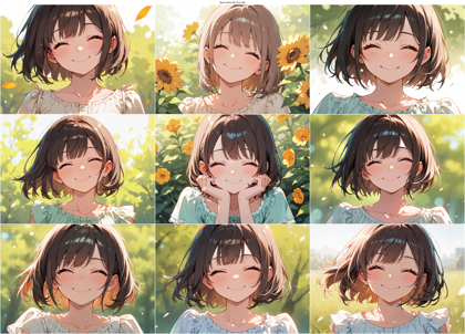 Nova Anime AM v5.0:2.9B - にっこりした笑顔を表現するプロンプト、画像生成結果:画像5