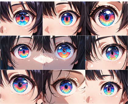Nova Anime XL v18.0 - きらきら輝く瞳、ハイライトの強い目を描画するプロンプト、画像生成結果:画像8