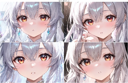 Nya-Iris - Anima v2.9B - v3.0 - きらきら輝く瞳、ハイライトの強い目を描画するプロンプト、画像生成結果:画像8