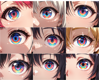WAI-illustrious-SDXL v17.0 - きらきら輝く瞳、ハイライトの強い目を描画するプロンプト、画像生成結果:画像7