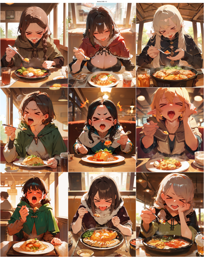 Anima-2.9B v1.0 - 辛い物を食べた表情のプロンプト、画像生成結果:画像6