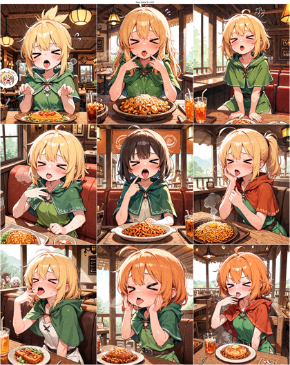 Nova Anime XL v19.0 - 辛い物を食べた表情のプロンプト、画像生成結果:画像2