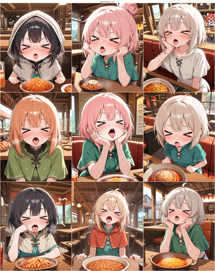 Raehoshi illust XL v10.0 - 辛い物を食べた表情のプロンプト、画像生成結果:画像4