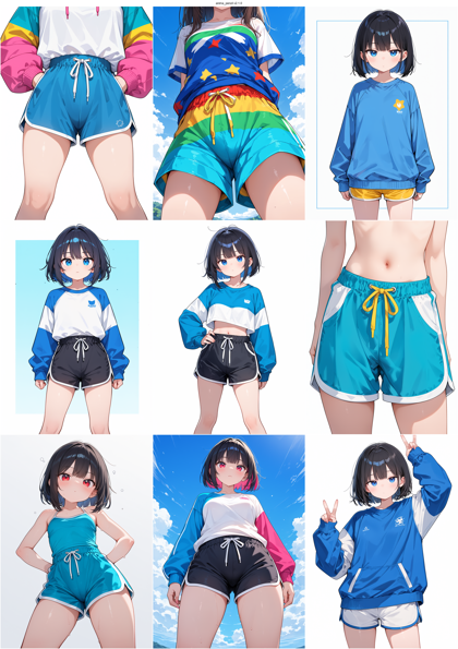 anima_pencil v2.1.0 - 足を開くポーズのプロンプト、画像生成結果:画像15
