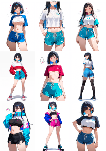 AnimaIka v4.5 - 足を開くポーズのプロンプト、画像生成結果:画像11