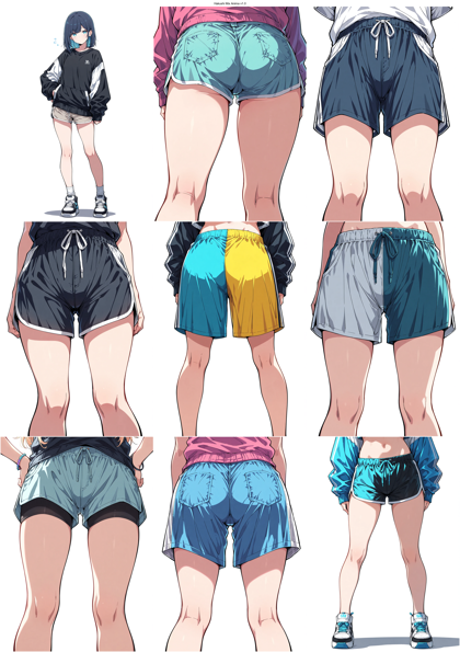 Hakushi Mix Anima v1.0 - 足を開くポーズのプロンプト、画像生成結果:画像13