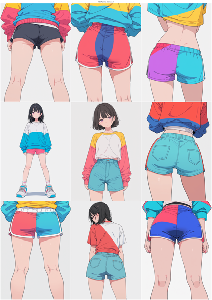 RIN Flanime Anima v1.4 - 足を開くポーズのプロンプト、画像生成結果:画像16