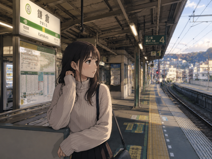 駅のホームのシーンのプロンプト、画像生成結果:画像16