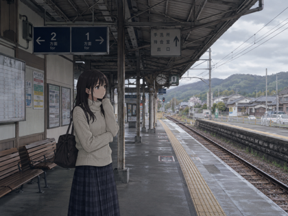 駅のホームのシーンのプロンプト、画像生成結果:画像20