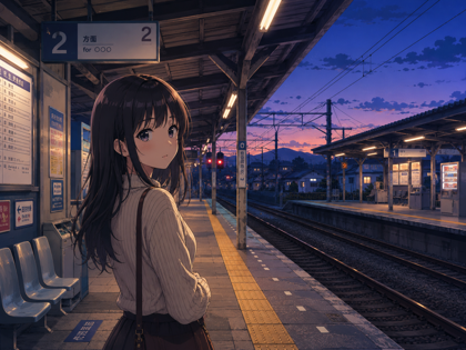 駅のホームのシーンのプロンプト、画像生成結果:画像21