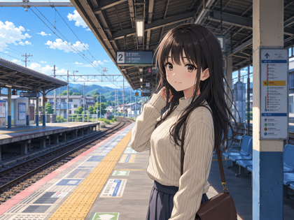 駅のホームのシーンのプロンプト、画像生成結果:画像22