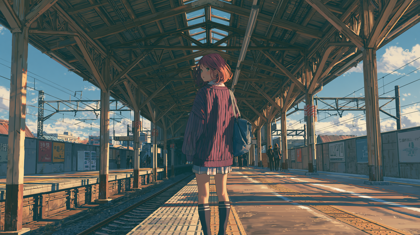 駅のホームのシーンのプロンプト、画像生成結果:画像13