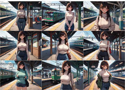 Nova Anime AM v2.0 - 駅のホームのシーンのプロンプト、画像生成結果:画像10