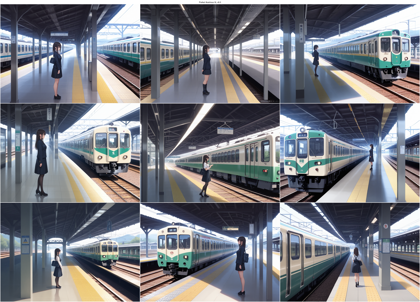 Prefect illustrious XL v8.0 - 駅のホームのシーンのプロンプト、画像生成結果:画像3