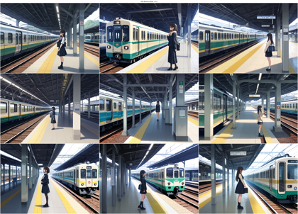 WAI-illustrious-SDXL v17.0 - 駅のホームのシーンのプロンプト、画像生成結果:画像1