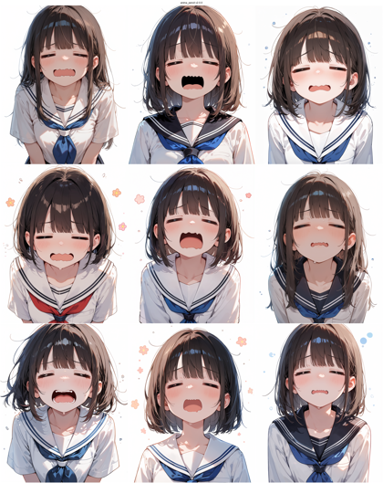 anima_pencil v2.0.0 - 横長の口を表現するプロンプト、画像生成結果:画像3
