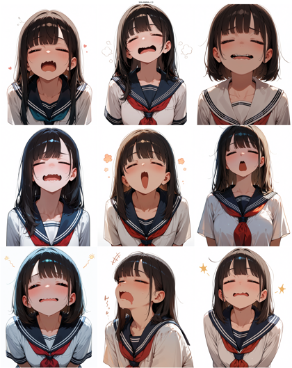 WAI-ANIMA v1.0 - 横長の口を表現するプロンプト、画像生成結果:画像5