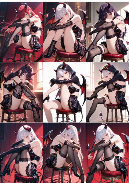 Akium Lumen ILL - base v3 - 悪魔っ娘、サキュバスを表現するプロンプト、画像生成結果:画像7