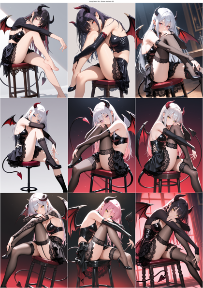 Unholy Desire Mix - Sinister Aesthetic v8.0 - 悪魔っ娘、サキュバスを表現するプロンプト、画像生成結果:画像8