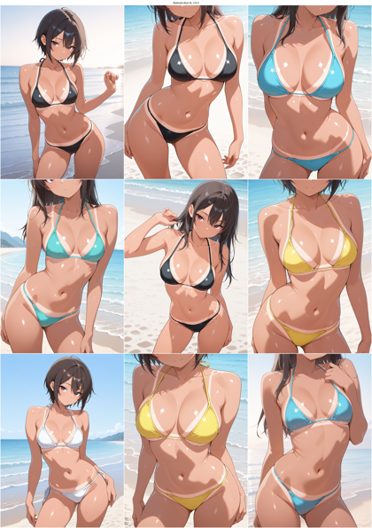 Raehoshi illust XL v10.0 - 水着の日焼け跡を表現するプロンプト、画像生成結果:画像4