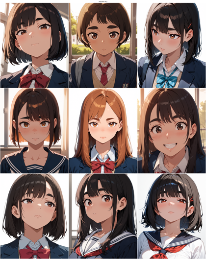 AnimaIka v4.2 - 太い眉毛のキャラクターを表現するプロンプト、画像生成結果:画像9