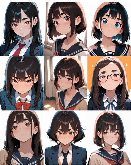 Hassaku Anima v1 - 太い眉毛のキャラクターを表現するプロンプト、画像生成結果:画像6