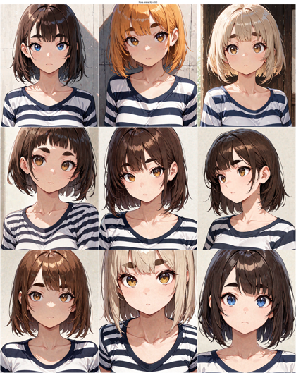 Nova Anime XL v19.0 - 太い眉毛のキャラクターを表現するプロンプト、画像生成結果:画像2