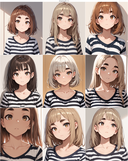 WAI-illustrious-SDXL v17.0 - 太い眉毛のキャラクターを表現するプロンプト、画像生成結果:画像1