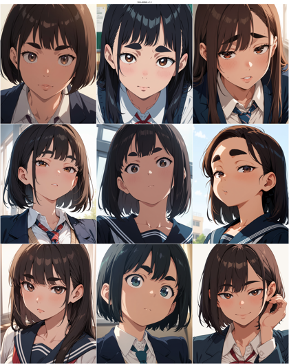 WAI-ANIMA v1.0 - 太い眉毛のキャラクターを表現するプロンプト、画像生成結果:画像8