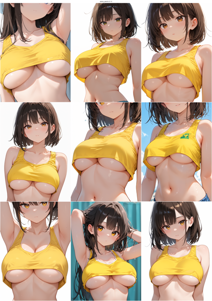 anima_pencil v2.1.0 - 胸の下端、下乳を表現するプロンプト、画像生成結果:画像11