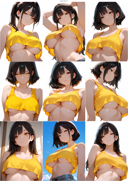 Hassaku Anima v1.2 - 胸の下端、下乳を表現するプロンプト、画像生成結果:画像6