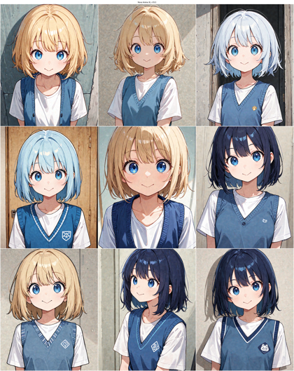 Nova Anime XL v19.0 - v字型の口、逆への字型の口を表現するプロンプト、画像生成結果:画像2