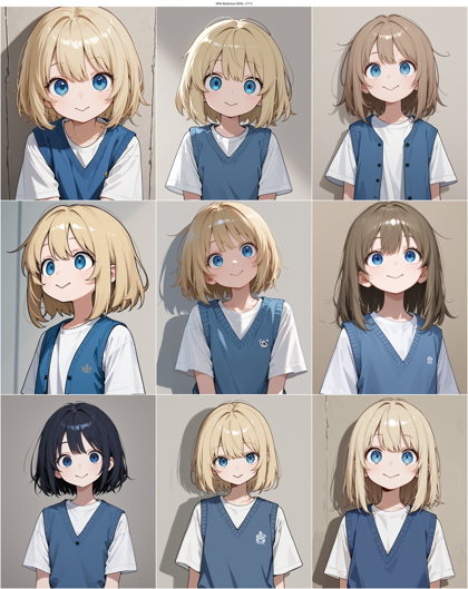 WAI-illustrious-SDXL v17.0 - v字型の口、逆への字型の口を表現するプロンプト、画像生成結果:画像1