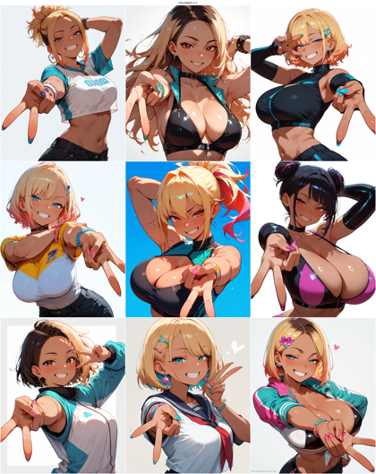 WAI-ANIMA v1.0 - ピースのサインを表現するプロンプト、画像生成結果:画像8