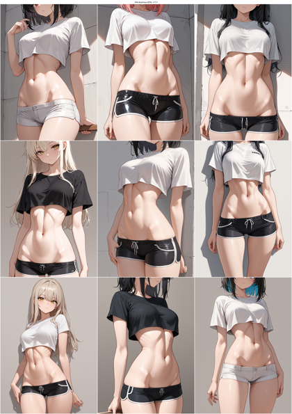 WAI-illustrious-SDXL v17.0 - 臍のくぼみを縦長にするプロンプト、画像生成結果:画像5