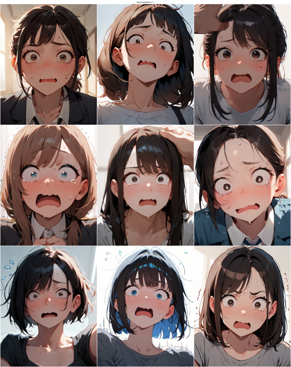 Anima aesthetic-v1.1 - 波打つ口、あわあわした表情を生成するプロンプト、画像生成結果:画像10