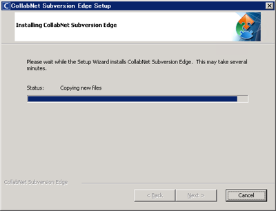 CollabNet Subversion Edge 3.1.0 のインストール:画像10
