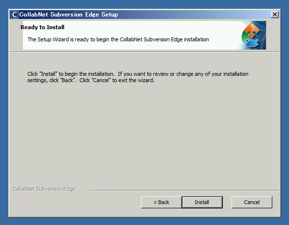 CollabNet Subversion Edge 4.0.12 のインストール:画像4