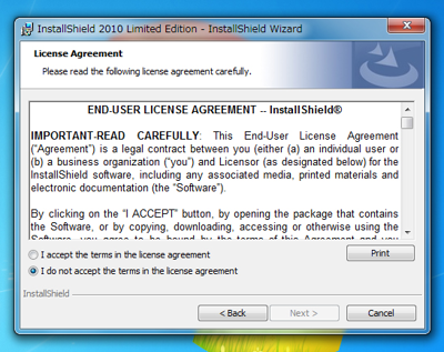 InstallShield 2010 Limited Edition for Visual Studio 2010をインストールする:画像3