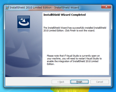 InstallShield 2010 Limited Edition for Visual Studio 2010をインストールする:画像6