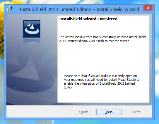 InstallShield 2013 Limited Edition for Visual Studio 2013 の有効化とインストール:画像17