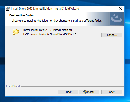 InstallShield 2015 Limited Edition for Visual Studio 2015 の有効化とインストール:画像17