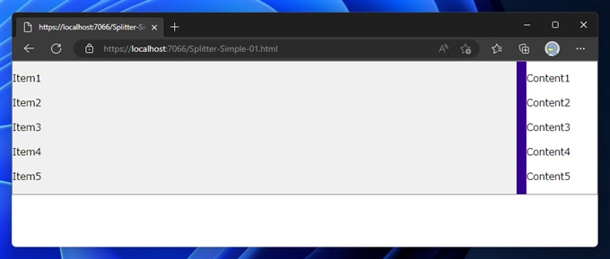 サイドバーの幅をドラッグで変更できるようにする - HTMLページでのスプリッタの作成:画像6