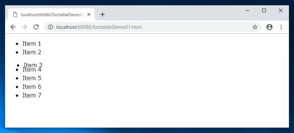 jQuery UI を利用してドラッグで項目の順番の並べ替えができるリストを作成する:画像6