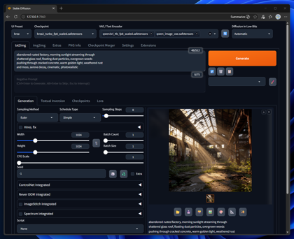 Krea 2 のインストール - SD WebUI Forge Neo を利用:画像3