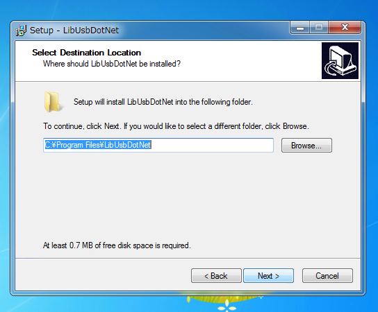 PICやH-8などのUSB通信機能を持つチップとC#で通信するためのライブラリLibUsbDotNetのインストール:画像7